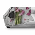 thumbnail image 2 of Feminine Soft Flannel Fleece Throw Blanket, Top View of Flowers Coffee Lipstick Macaroons, Cozy Plush for Indoor and Outdoor Use, 70" x 90", Pink Multicolor, by Ambesonne, 2 of 5