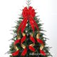 thumbnail image 3 of Cinta superior del árbol de Navidad, lazo grande de arpillera decorativa, regalo rojo grande, cinta con borde con cable, corona, lazos de Navidad, 3 of 4