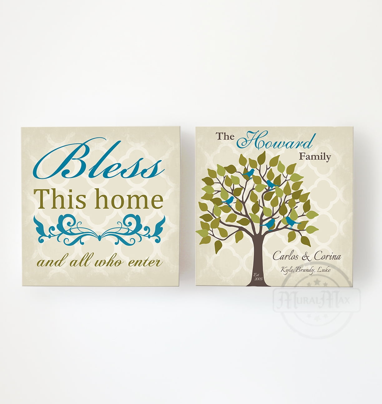 MuralMax Personalized Bless This Home & All Who Enter Inspirational ...
