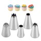 thumbnail image 1 of Juego de boquillas para decoración de tartas, kit de boquillas para repostería, cupcakes, tartas, galletas, utensilios de cocina de acero inoxidable (5 piezas/juego), 1 of 5