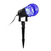 Projector Light Waterproof Spotlight Rotating Led Projector Light with Flame Lightings for Christmas Festival Decorations Blue+ Cool White