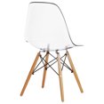 thumbnail image 2 of Mid-Century Modern Side Chair, Clear, 2 of 3