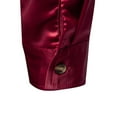 thumbnail image 4 of DAFPZW Satin Wedding Shirt for Men Slim Fit Button Down T-Shirt Contrast Color Long Sleeve Tuxedo Shirts Fall Lapel Neck Top, 4 of 7