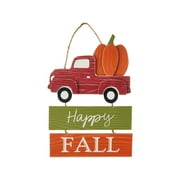 Way To Celebrate Harvest Pickup Truck Wood Wall Hanging Decoration, 12"