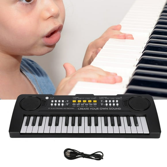 Instrumentos musicales Piano de juguete, piano eléctrico de 37 teclas, piano USB de juguete, piano de juguete para niños, confiable y duradero