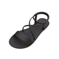 thumbnail image 2 of Women's Criss Cross Flat Sandals, Open Toe Elastic Ankle Strap Summer Casual Walking Beach Dress Sandals Comfort Soft Sole Strappy Sandals for Daily Wear, 41, 2 of 9