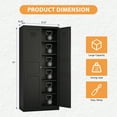 thumbnail image 3 of STANI 71"H Freestanding Storage Cabinet with 4 Adjustable Shelves, Metal/Alloy Steel Kitchen Pantry Cabinet, for Cupboard/Dining Room/Bathroom/Living Room/Office/Laundry Room (Black, 71"H), 3 of 10