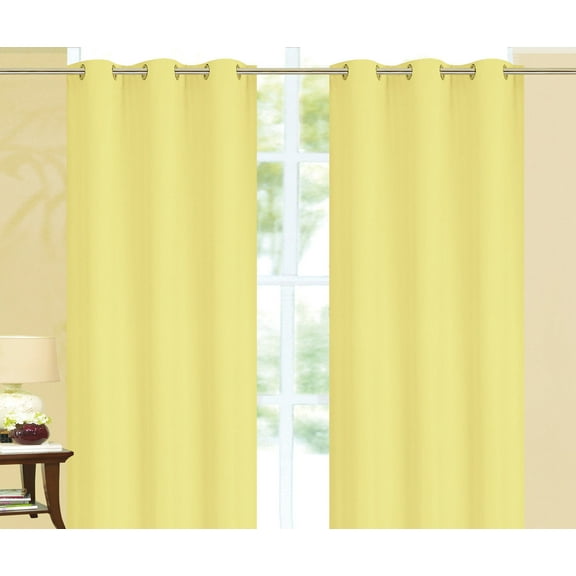 100% Solid Blackoutout Window Curtain Panel With Grommets