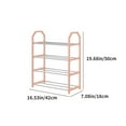 Stainless Steel Shoe Rack, Shoe Rack Storage Organizer with 4 Tiers