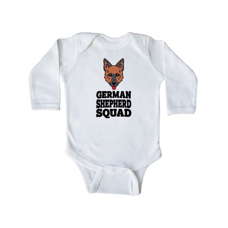 

Inktastic Dog German Shepherd Squad Gift Baby Boy or Baby Girl Long Sleeve Bodysuit