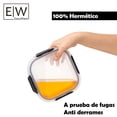thumbnail image 3 of JUEGO DE RECIPIENTES DE VIDRIO HERMÉTICO, CONTENEDORES Para Alimentos con Tapas Cierre Fácil, Refractarios para Cocina, Horno, Refrigerador Congelador (JUEGO 20 RECIPIENTES (40 PZ).), 3 of 5