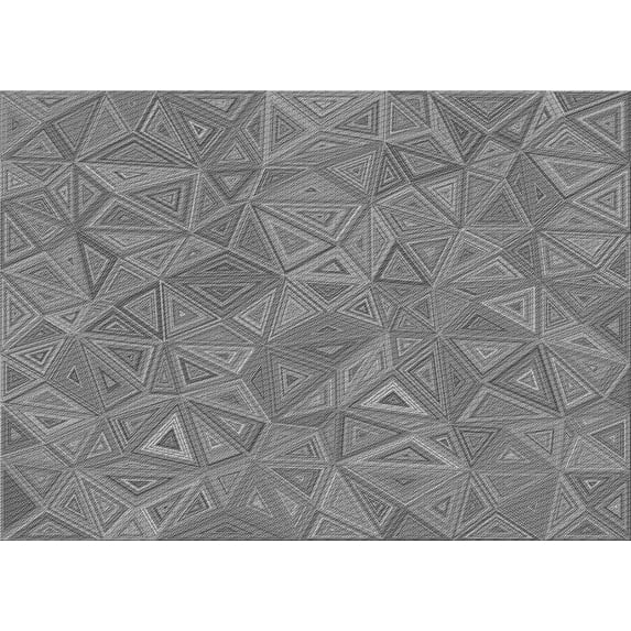 Ahgly Company Indoor Rectangle Patterned Ash Gray Area Rugs, 8' x 10'