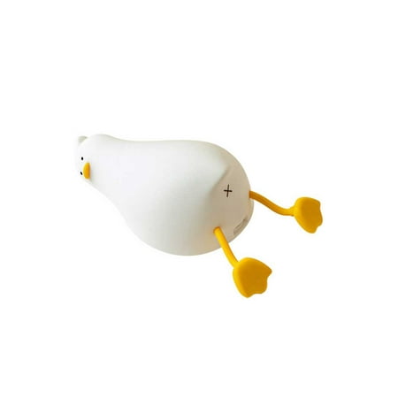 

Rainbow Flat Duck Night Light LED Silicone Nightlight Desktop Rechargeable Bedside Lamp Lighting Tool for Home Bedroom Dormitory