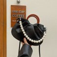 thumbnail image 3 of Bolso de hombro para mujer Bolso de mensajero en la nube Bolso de mano plisado Bolsos de perlas (Negro) Tmvgtek Para Estrenar, 3 of 6
