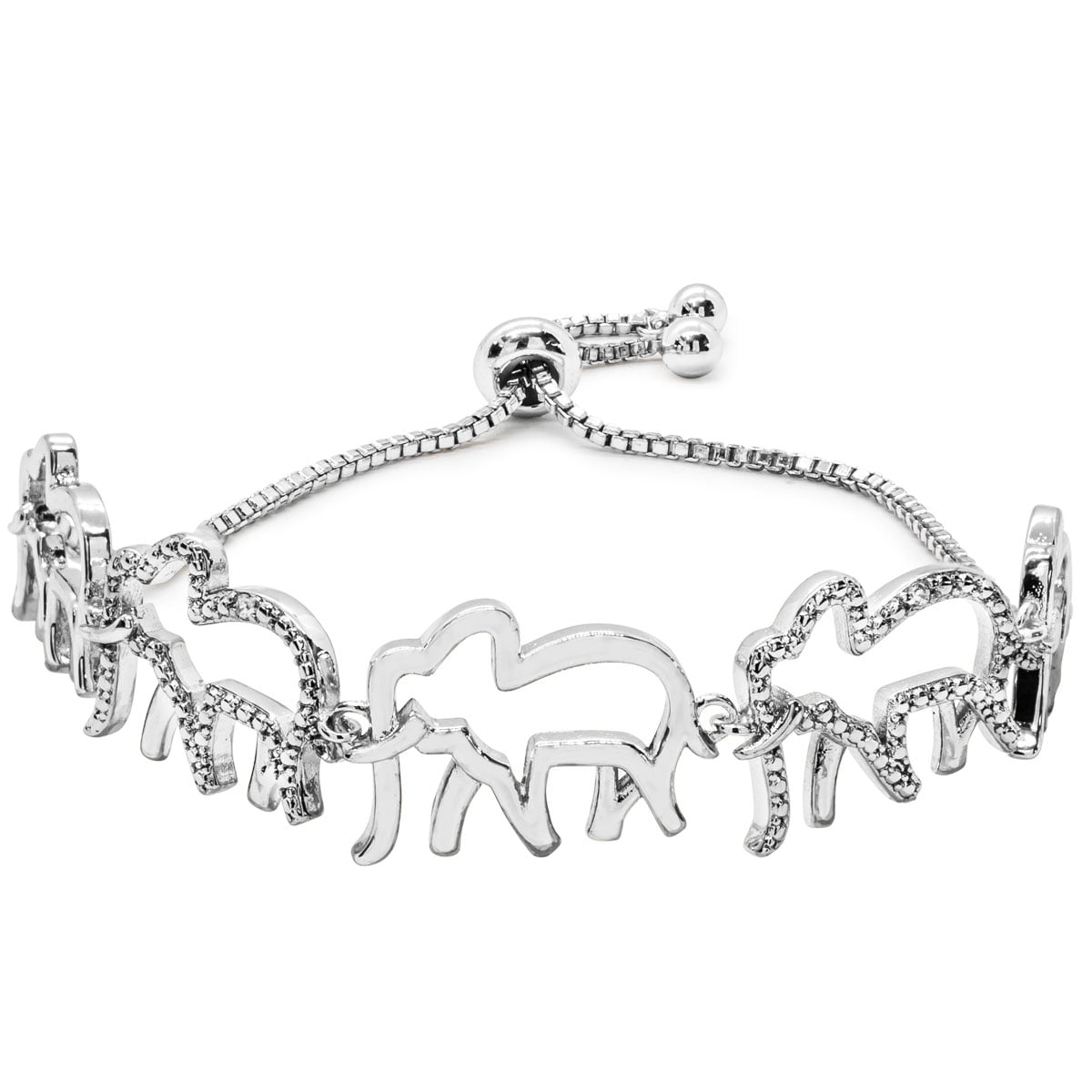 Stunning David Webb 18K YG Platinum Elephant Diamond Enamel Bangle Bracelet