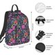 thumbnail image 2 of Disketp Floral Mochila Ligera e Impermeable, Mochila de Día Resistente para Viajes, Senderismo y Uso Diario para Hombre y Mujer, 2 of 7