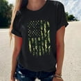 thumbnail image 2 of Camiseta de mujer Camisetas divertidas y lindas de manga corta Camiseta con estampado de bandera del Día de la Independencia Tops Blusa Regalo para mujer Pompotops hfajkhk130554, 2 of 8