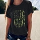thumbnail image 2 of Camiseta de mujer Camisetas divertidas y lindas de manga corta Camiseta con estampado de bandera del Día de la Independencia Tops Blusa Regalo para mujer Pompotops hfajkhk130555, 2 of 8