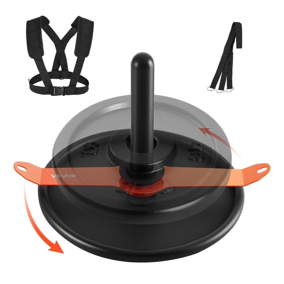 VEVOR Weight Power Pull Push Sled Workout Fitness Strength Training Sled Orange Black