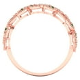 thumbnail image 5 of 0.17 ctw Wedding Band for Women - 14K Rose Gold Simulated Emerald Stackable Eternity Ring, 5 of 6