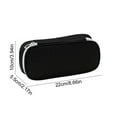 thumbnail image 3 of SLYNSHome Big Capacity Pencil Pen Case,Large Pencil Pouch Simple Stationery Bag Office Organizer Pen Bag for Men Women - Black, 3 of 7