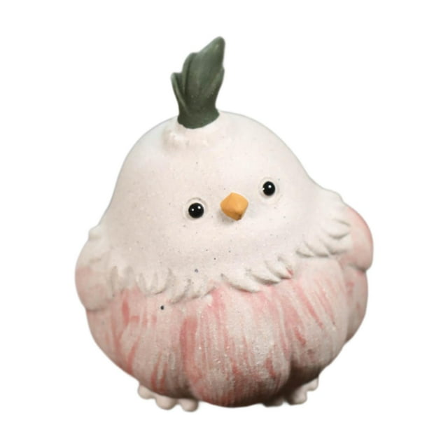 Estatua de Pájaro Pequeño de Arcilla , Decoración de Mascotas, Arte Artesanal, Escultura de Pollito, Adorno de Mesa para Dormitorio, Chimenea Y