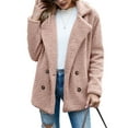 thumbnail image 2 of Women'S Winter Coats Fleece Faux Fur Shearling Oversized Trendy Jackets Warm Outerwear Clothing Pink XXXL, 2 of 9