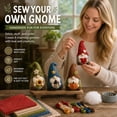 thumbnail image 3 of DIY Fabric Animal Sewing Craft Kit, Beginner Handmade Plush Making Set with Bird Gnome Dog Cat Patterns, Creative Art Gift Kit for DIY Handcraft Lovers, 3 of 8