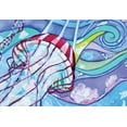 thumbnail image 2 of Seay, Anne 14x11 White Modern Wood Framed Museum Art Print Titled - Surfin Jelly, 2 of 4