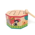 thumbnail image 1 of Mistaha Cartoon Style Mini Three-tone Drum Set, Handcrafted Octagonal Percussion Instrument, Wooden Drum Kit for Kids and Beginners, 1 of 6