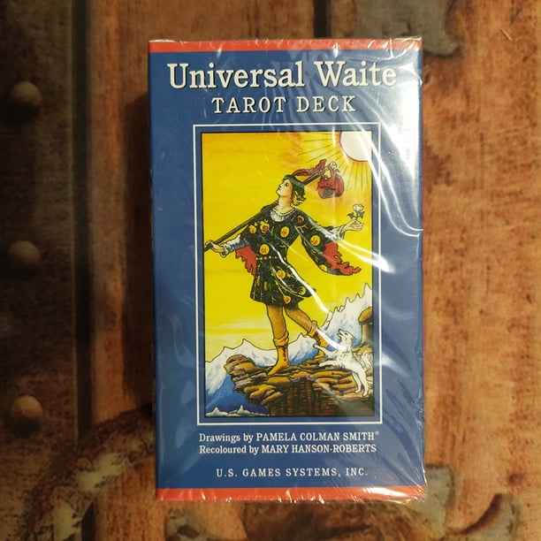 Cartas de Tarot con caja de hierro en inglés, tecnología de estampado en caliente, cartas de Tarot, cartas de oráculo mejoradas, cartas de juego de mesa de papel de cobre