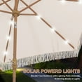 thumbnail image 7 of Ainfox 7.5ft Boho Fringe Patio Umbrella with Solar LED Lights, UV Protected Outdoor Umbrella, Beige, 7 of 7