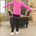 thumbnail image 2 of Fshinging 2025 Toddler Girls Outfits Yoga Athletic Leggings Training Set Gym Top Activewear Set Children's Clothes Sets Size 11-13 Years, 2 of 4