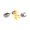 Orange, variant on 1 Pair LED Glowing Flower Stud Earrings Light Up Sparkling Earrings with Built-in Battery for Party Festival Daily Decor(White-2.2cm)