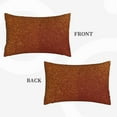 thumbnail image 2 of Uemuo Orange Glitter Print Throw Pillow Case – Cozy & Soft Cushion Cover, Hypoallergenic Pillow Case for Sleeping, Perfect for Women with Envelope Closure-20"x30", 2 of 6
