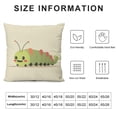 thumbnail image 6 of AWERP Cute Cartoon Caterpillar Minimalistic Graphic Design 2-Piece Plush Pillow Covers Set White, 6 of 6
