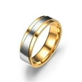 thumbnail image 2 of Stainless Steel Gold Wedding Bands Engagement Rings for Men Couples Ring for Men Boy, Valentines Gifts for Boyfriend Y997 (Men,size 12), 2 of 7