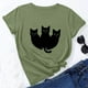 thumbnail image 3 of Tops Para Mujer Elegantes Blusas Casuales Camisas de Moda Sueltas Cuello Redondo Animal Lindo Estampado Camiseta de Manga Corta Odeerbi ODB167058, 3 of 7