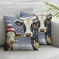 thumbnail image 3 of Orinice Cow Calf Snow Graphic Decorative Throw Pillow Cover Winter Aesthetic 1PC 22x22in, 3 of 5