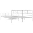 thumbnail image 5 of vidaXL Metal Bed Frame with Headboard and Footboard White 193x203 cm, 5 of 5