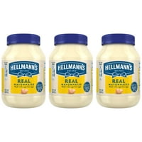 (3 Pack) Hellmann's Real Mayonnaise, 30 fl oz