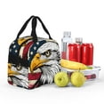 thumbnail image 3 of Kdxio American Bald Eagle Print Insulated Lunch Bag,Reusable Tote Lunch Box for Women Men,Leakproof Cooler Lunch Bags for Work Office Travel Picnic, 3 of 6