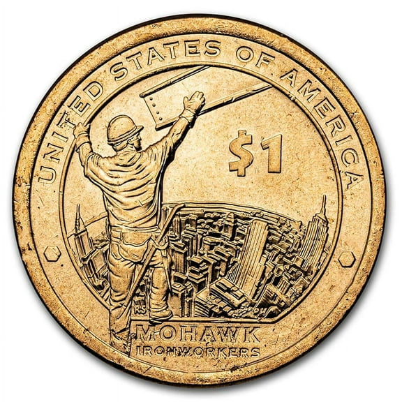 2015-P Native Amer $1 - Mohawk Ironworkers BU