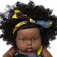 thumbnail image 4 of Wuztai Black Baby Doll 8-Inch Cute Curly Hair, Realistic Vinyl Baby Toysfor Art Collection, Reborn Doll for Photography Props, 4 of 7