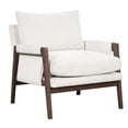 thumbnail image 3 of 35" Velvet Upholstery Butacas Para Sala Couch, Comfy Small Chair with High-Density Sponge, Reading Nook Chair with Padded Feet for Living Room, Study Rooms, White, 3 of 9