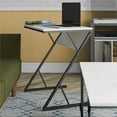 thumbnail image 3 of Novogratz Regal Laptop Couch Desk & Accent Table, Plaster/Gunmetal, 3 of 14