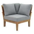 thumbnail image 5 of Modway Marina 3 Piece Outdoor Patio Teak Set in Natural Gray, 5 of 6