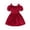Rouge, variante sur Coerni Robe de Princesse Rouge pour Filles Robe de Mariage Mignonne d'Anniversaire Robe de Fête Manches Bouffantes avec Nœud Robe Smockée avec Perles