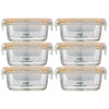 Sage Spoonfuls Tough Glass Baby Food Storage Containers, 6-Pack (4oz) Borosilicate Glass Baby Food Storage Containers With Snap-On Lids, Leakproof Baby Food Jars, for Infants and Babies, Freezer Safe