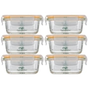 Sage Spoonfuls Tough Glass Baby Food Storage Containers, 6-Pack (4oz) Borosilicate Glass Baby Food Storage Containers With Snap-On Lids, Leakproof Baby Food Jars, for Infants and Babies, Freezer Safe